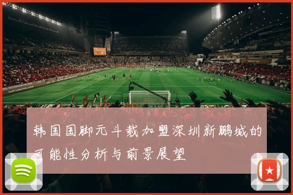 韩国国脚元斗载加盟深圳新鹏城的可能性分析与前景展望